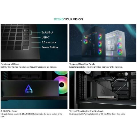 Корпус для ПК Arctic XTENDERVG B (ACPCC00016A) - Нулевой остаток (Feed)  - Нулевой остаток (Feed) 