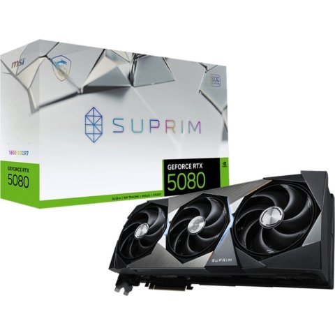 Видеокарта MSI GeForce RTX5080 16GB SUPRIM SOC (RTX 5080 16G SUPRIM SOC) - Нулевой остаток (Feed) - Нулевой остаток (Feed)