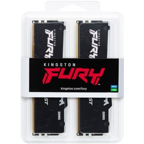Модуль памяти для компьютера DDR5 64GB (2x32GB) 5600 MHz Beast RGB EXPO Black Kingston Fury (ex.HyperX) (KF556C36BBE2AK2-64) - Нулевой остаток (Feed)  - Нулевой остаток (Feed) 