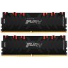 Модуль памяти для компьютера DDR4 16GB (2x8GB) 4600 MHz FURY Renegade RGB Black Kingston Fury (ex.HyperX) (KF446C19RBAK2/16)