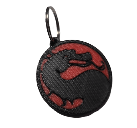 Брелок Mortal Kombat Logo Keychain ABS пластик 4 см. -   -  