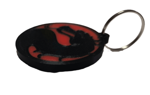 Брелок Mortal Kombat Logo Keychain ABS пластик 4 см. -   -  