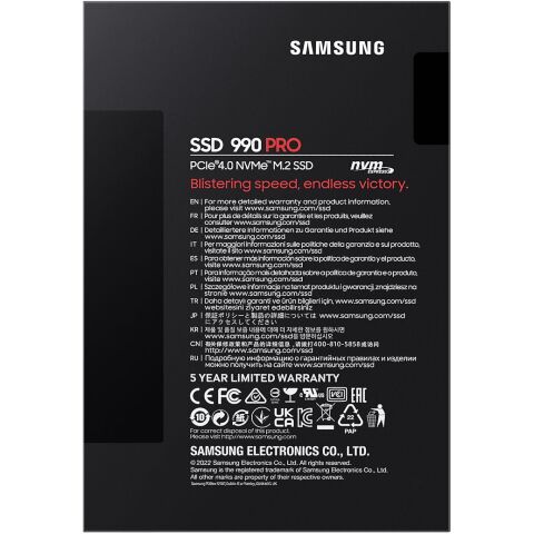 Накопитель SSD M.2 2280 1TB 990 PRO Samsung (MZ-V9P1T0BW) - Нулевой остаток (Feed)  - Нулевой остаток (Feed) 