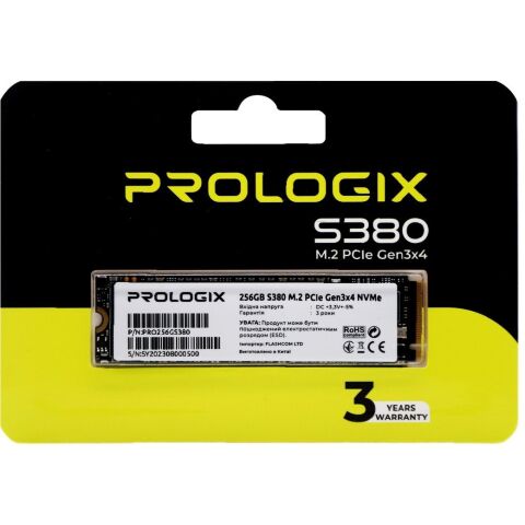 Накопитель SSD M.2 2280 256GB Prologix (PRO256GS380) - Внутренние SSD - Внутренние SSD