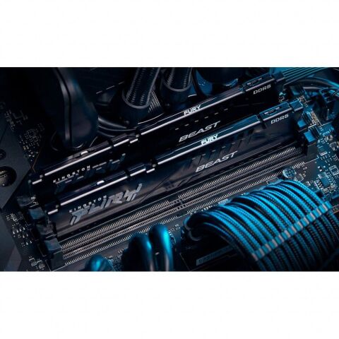 Модуль памяти для компьютера DDR5 32GB (2x16GB) 5600 MHz Beast Black Kingston Fury (ex.HyperX) (KF556C40BBK2-32) - Модули памяти для компьютера  - Модули памяти для компьютера 