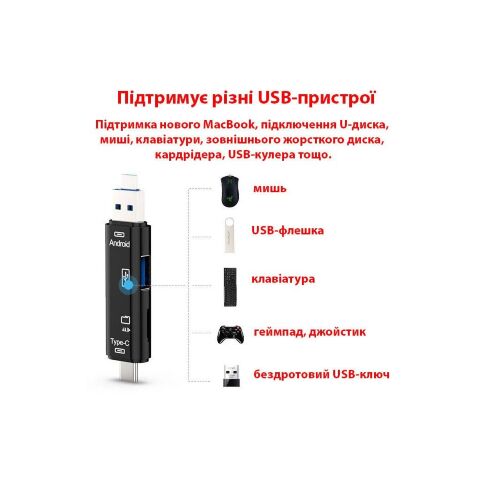 Считыватель флеш-карт Dynamode 3-in-1 (D-188) - Кардридеры  - Кардридеры 