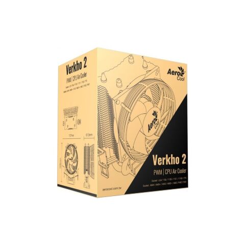 Кулер для процессора AeroCool Verkho 2 (ACTC-NA20210.01) - Нулевой остаток (Feed) - Нулевой остаток (Feed)