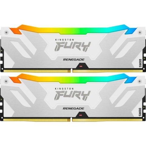 Модуль памяти для компьютера DDR5 32GB (2x16GB) 7600 MHz Renegade RGB White XMP Kingston Fury (ex.HyperX) (KF576C38RWAK2-32) - Модули памяти для компьютера - Модули памяти для компьютера