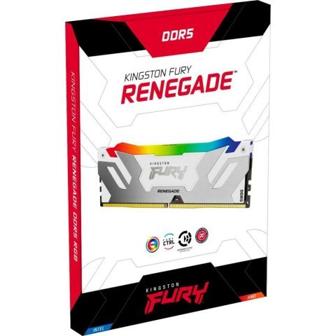 Модуль памяти для компьютера DDR5 32GB (2x16GB) 7600 MHz Renegade RGB White XMP Kingston Fury (ex.HyperX) (KF576C38RWAK2-32) - Модули памяти для компьютера - Модули памяти для компьютера
