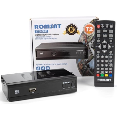 ТВ тюнер Romsat DVB-T2 (T7085HD) - TV-тюнеры  - TV-тюнеры 