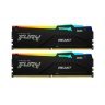 Модуль памяти для компьютера DDR5 64GB (2x32GB) 5200 MHz Beast RGB Kingston Fury (ex.HyperX) (KF552C40BBAK2-64)