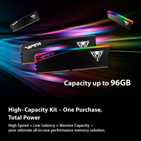 Модуль памяти для компьютера DDR5 32GB (2x16GB) 6400 MHz Viper Elite 5 Ultra RGB Patriot (VEUR532G6432K) - Модули памяти для компьютера  - Модули памяти для компьютера 