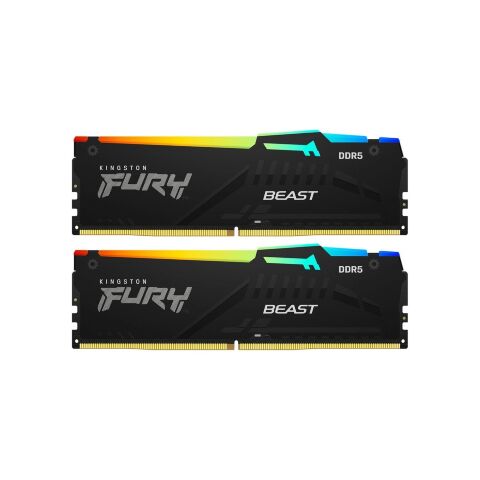 Модуль памяти для компьютера DDR5 128GB (2x64GB) 5600 MHz Beast RGB Kingston Fury (ex.HyperX) (KF556C40BBAK2-128) - Модули памяти для компьютера - Модули памяти для компьютера