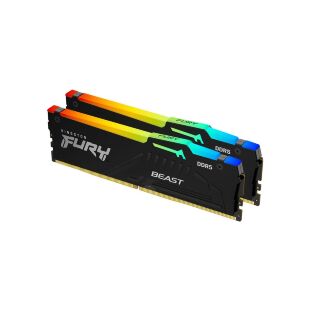 Модуль памяти для компьютера DDR5 128GB (2x64GB) 5600 MHz Beast RGB Kingston Fury (ex.HyperX) (KF556C40BBAK2-128)