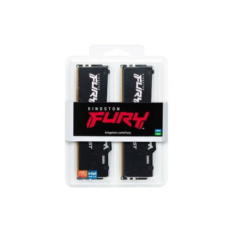 Модуль памяти для компьютера DDR5 128GB (2x64GB) 5600 MHz Beast RGB Kingston Fury (ex.HyperX) (KF556C40BBAK2-128) - Модули памяти для компьютера - Модули памяти для компьютера