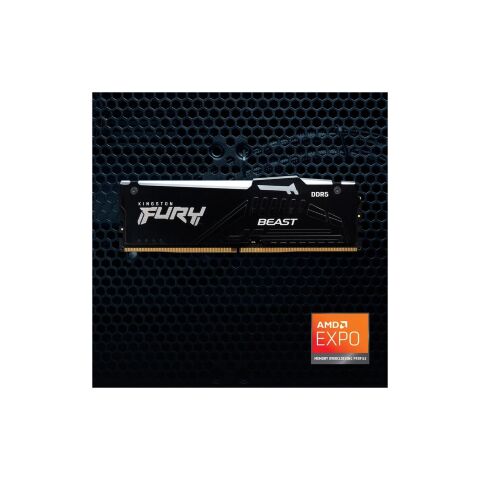 Модуль памяти для компьютера DDR5 128GB (2x64GB) 5600 MHz Beast RGB Kingston Fury (ex.HyperX) (KF556C40BBAK2-128) - Модули памяти для компьютера - Модули памяти для компьютера