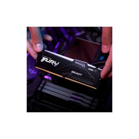 Модуль памяти для компьютера DDR5 128GB (2x64GB) 5600 MHz Beast RGB Kingston Fury (ex.HyperX) (KF556C40BBAK2-128) - Модули памяти для компьютера - Модули памяти для компьютера