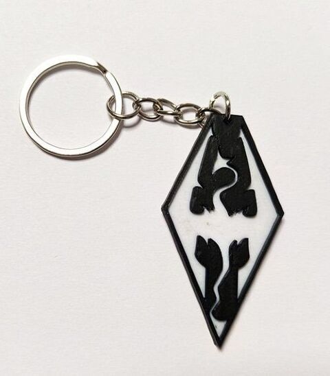 Брелок Skyrim Keychain Скайрім ABS пластик 5 см. -   -  