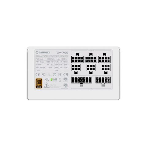 Блок питания Gamemax 700W (GM-700 Modular white) - Нулевой остаток (Feed)  - Нулевой остаток (Feed) 