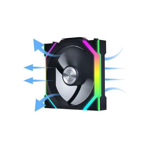 Кулер для корпуса Lian Li Uni Fan SL WIRELESS Reverse, 120-1, B (G99.12RSL1W1B.00) - Нулевой остаток (Feed) - Нулевой остаток (Feed)