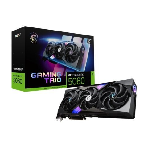 Видеокарта MSI GeForce RTX5080 16GB GAMING TRIO (RTX 5080 16G GAMING TRIO) - Нулевой остаток (Feed) - Нулевой остаток (Feed)