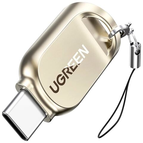 Считыватель флеш-карт UGREEN USB-C to TF 3.0 CM331 Light Golden (80124) - Кардридеры  - Кардридеры 