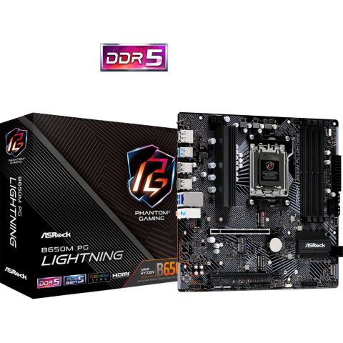 Материнская плата ASRock B650M PG LIGHTNING - Нулевой остаток (Feed)  - Нулевой остаток (Feed) 