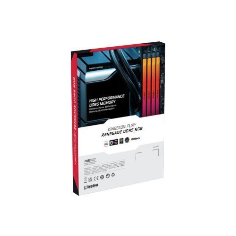 Модуль памяти для компьютера DDR5 96GB (2x48GB) 6000 MHz Renegade RGB XMP Kingston Fury (ex.HyperX) (KF560C32RSAK2-96) - Нулевой остаток (Feed) - Нулевой остаток (Feed)