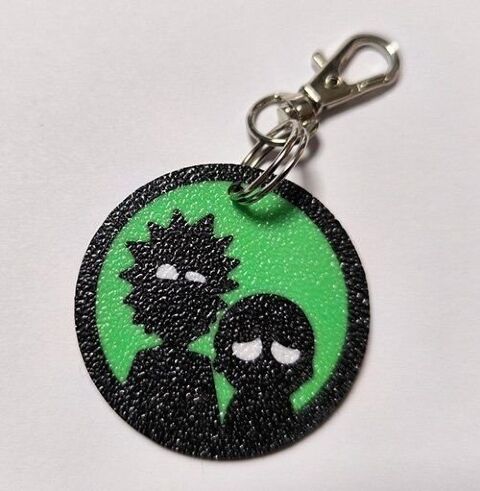 Брелок Rick and Morty keychain ABS пластик 4 см. -   -  