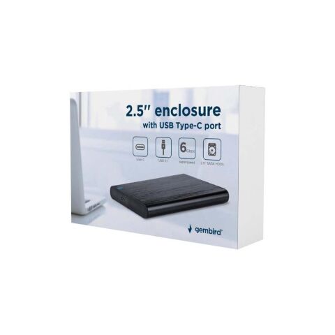 Карман внешний Gembird 2.5" USB3.1 alum black (EE2-U3S-6) - Нулевой остаток (Feed) - Нулевой остаток (Feed)