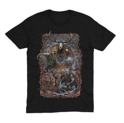 Футболка Morze The Witcher 3 Geralt and Leshen Ведьмак Леший и Геральт (размер L) -   -  