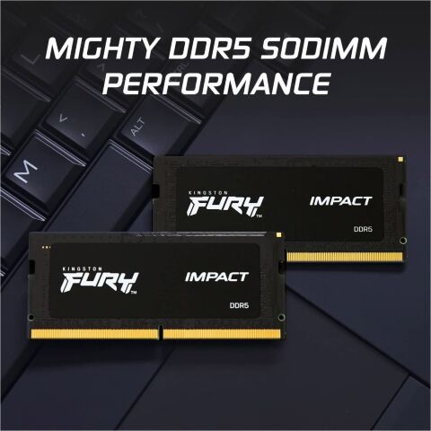 Модуль памяти для ноутбука SoDIMM DDR5 64GB (2x32GB) 5600 MHz FURY Impact Kingston Fury (ex.HyperX) (KF556S40IBK2-64) - Нулевой остаток (Feed) - Нулевой остаток (Feed)