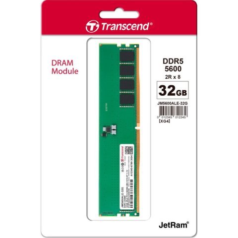 Модуль памяти для компьютера DDR5 32GB 5600 MHz JetRam Transcend (JM5600ALE-32G) - Нулевой остаток (Feed) - Нулевой остаток (Feed)