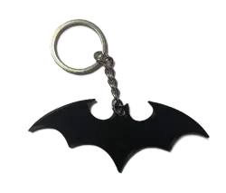 Брелок Batman Logo Keychain ABS пластик Бетмен Логотип чорний 8 см.