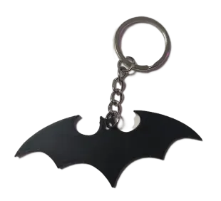 Брелок Batman Logo Keychain ABS пластик Бетмен Логотип чорний 8 см.