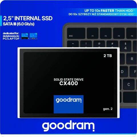 Накопитель SSD 2.5" 2TB Goodram (SSDPR-CX400-02T-G2) - Нулевой остаток (Feed) - Нулевой остаток (Feed)