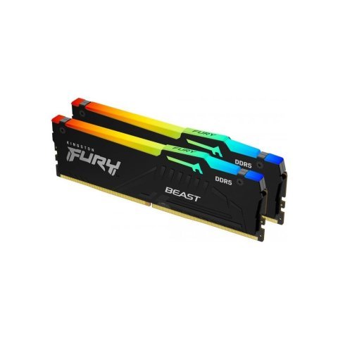 Модуль памяти для компьютера DDR5 32GB (2x16GB) 5200 MHz Beast RGB XMP Kingston Fury (ex.HyperX) (KF552C40BBAK2-32) - Нулевой остаток (Feed)  - Нулевой остаток (Feed) 