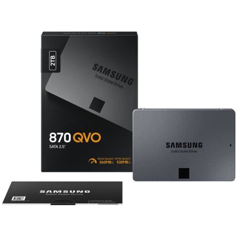 Накопитель SSD 2.5" 2TB 870 QVO Samsung (MZ-77Q2T0BW) - Нулевой остаток (Feed) - Нулевой остаток (Feed)
