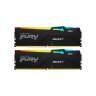 Модуль памяти для компьютера DDR5 128GB (2x64GB) 5600 MHz Beast RGB Kingston Fury (ex.HyperX) (KF556C40BBAK2-128)