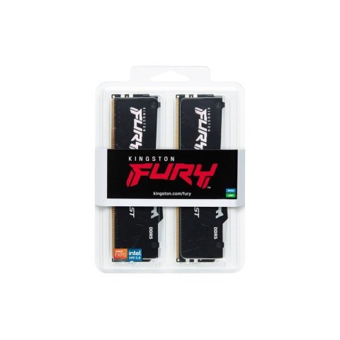 Модуль памяти для компьютера DDR5 128GB (2x64GB) 5600 MHz Beast RGB Kingston Fury (ex.HyperX) (KF556C40BBAK2-128) - Нулевой остаток (Feed) - Нулевой остаток (Feed)