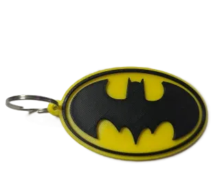 Брелок Batman Logo Keychain ABS пластик Бетмен Логотип жовтий 8 см.