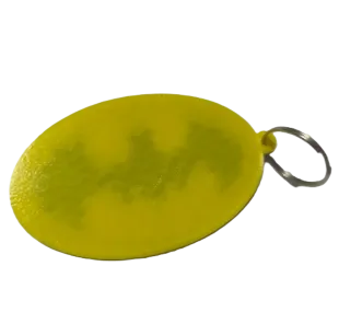 Брелок Batman Logo Keychain ABS пластик Бетмен Логотип жовтий 8 см.