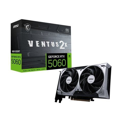 Видеокарта MSI GeForce RTX5060 8Gb VENTUS 2X OC (RTX 5060 8G VENTUS 2X OC) - Видеокарты  - Видеокарты 