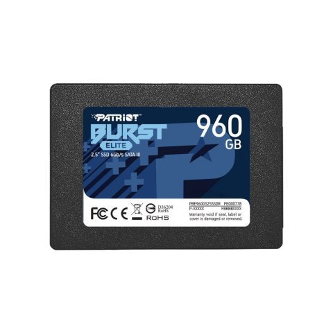 Накопитель SSD 2.5" 960GB Burst Elite Patriot (PBE960GS25SSDR) - Нулевой остаток (Feed) - Нулевой остаток (Feed)