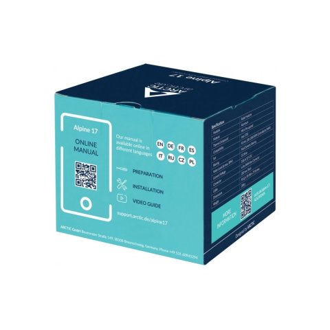 Кулер для процессора Arctic Alpine 17 (ACALP00040A) - Нулевой остаток (Feed)  - Нулевой остаток (Feed) 