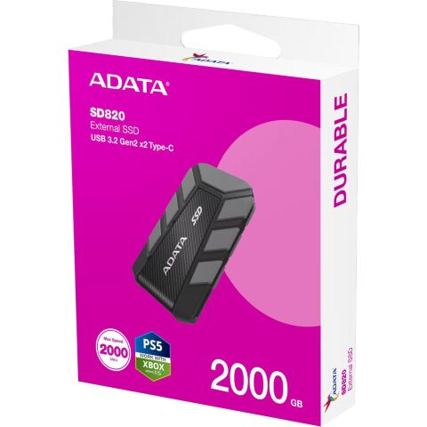 Накопитель SSD USB 3.2 2TB SD820 ADATA (SD820-2000G-CGY) - Внутренние SSD - Внутренние SSD