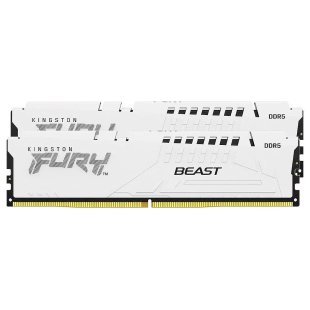Модуль памяти для компьютера DDR5 32GB (2x16GB) 5200 MHz FURY Beast White Kingston Fury (ex.HyperX) (KF552C40BWK2-32)