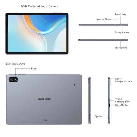 Планшет Ulefone Tab W10 10.1" 4/128GB Wi-Fi Space Grey (6975326663694) - Нулевой остаток (Feed)  - Нулевой остаток (Feed) 