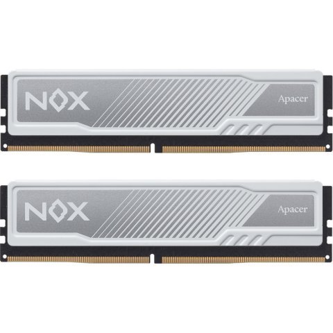 Модуль памяти для компьютера DDR4 16GB (2x8GB) 3200 MHz NOX White Apacer (AH4U16G32C28YMWAA-2) - Нулевой остаток (Feed) - Нулевой остаток (Feed)