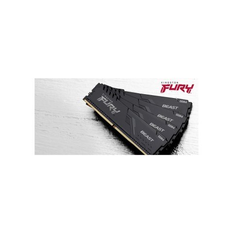Модуль памяти для компьютера DDR4 8GB 3200 MHz Beast Black Kingston Fury (ex.HyperX) (KF432C16BB/8WP) - Нулевой остаток (Feed) - Нулевой остаток (Feed)